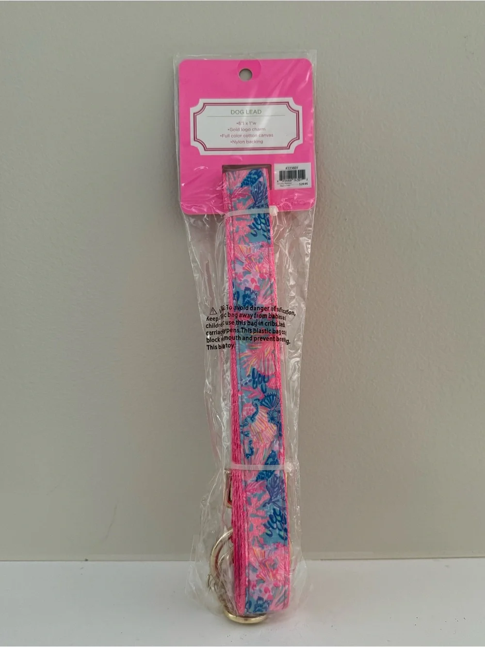 Lilly Pulitzer Dog Lead: Splendor in the Sand MED/LARGE Dog NWT